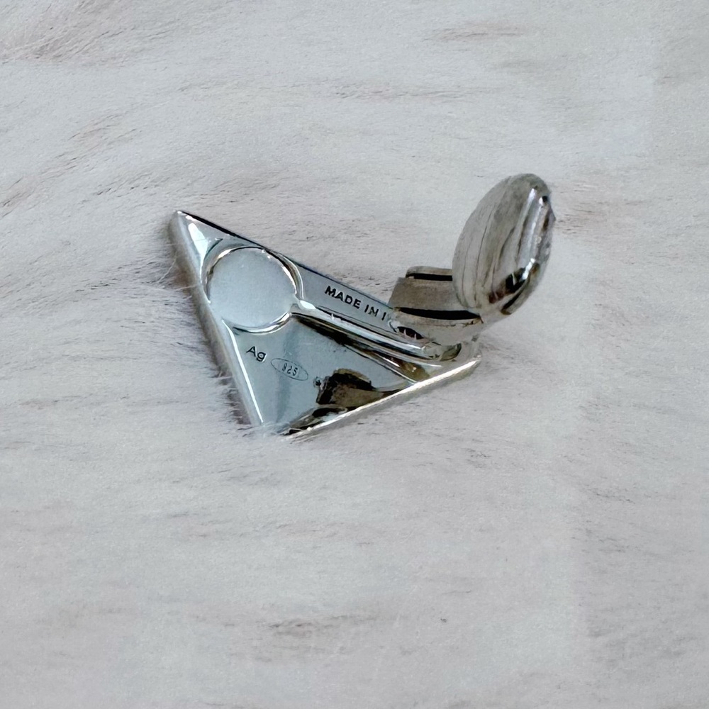 Prada Enamel Symbole Single Clip-On Earring - Picture 9 of 10